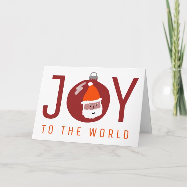 Charming Santa Ornament Julafton Helgdag Kort (Framsida)