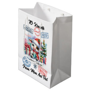 Charming Santa Sack med festive ko