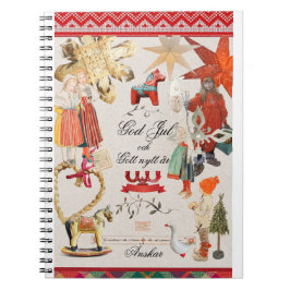 Charming Scandinavian Folk Christmas Wallpaper – V Anteckningsbok