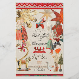 Charming Scandinavian Folk Christmas Wallpaper – V Brevpapper