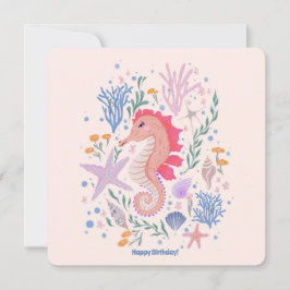 Charming Seahorse and Coral Reef
