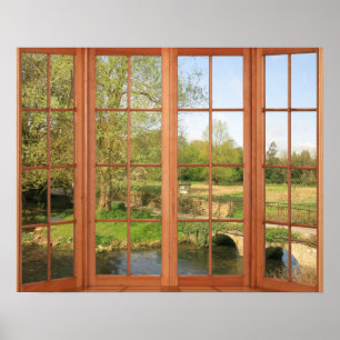 Charming Serene English Cotswments Countryside Poster