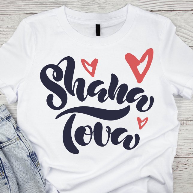 Charming Shana Tova med Hearts T Shirt (Skapare uppladdad)