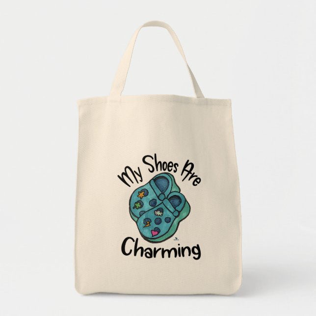 Charming Shoms Collecsible Tecknad Motto Design Tygkasse (Framsidan)