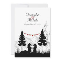 Charming Silhouette Mountain Bears Bröllop