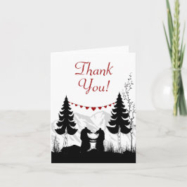 Charming Silhouette Mountain Bears (tackkort) Tack Kort