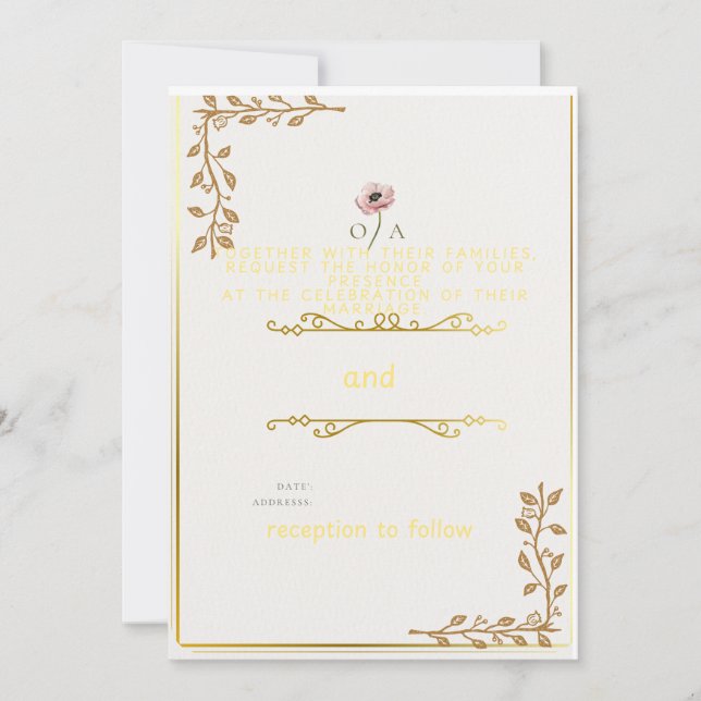 Charming Simpity Wedding bjudande Inbjudningar (Framsida)