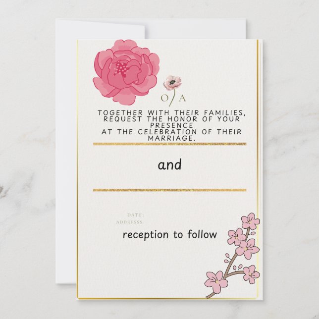 Charming Simpity Wedding bjudande Inbjudningar (Framsida)