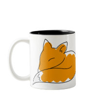 Charming Sleeping Fox Mugg