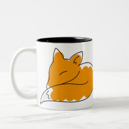 Charming Sleeping Fox Mugg