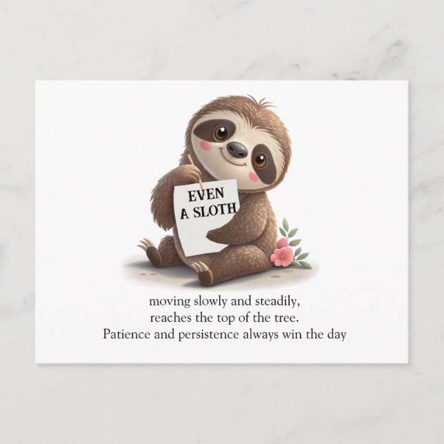 Charming Sloth Vykort (Framsida)