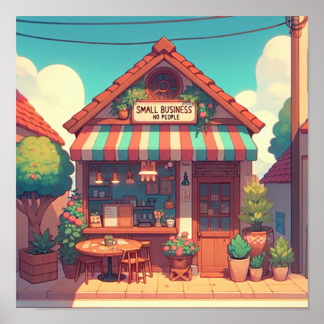 Charming Small Business Anime Art Poster (Framsidan)