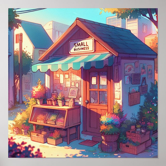 Charming Small Business Anime Art Poster (Framsidan)
