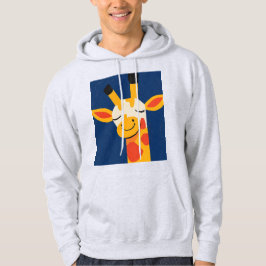 Charming Smiling Giraffe - lekfull Glatta Porträtt Hoodie