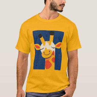 Charming Smiling Giraffe - lekfull Glatta Porträtt T Shirt
