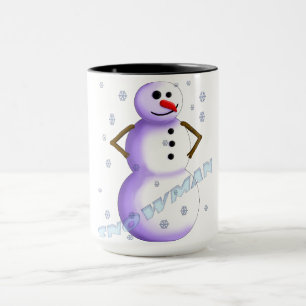 Charming snögubbe-temed kaffe mugg. Med Mugg