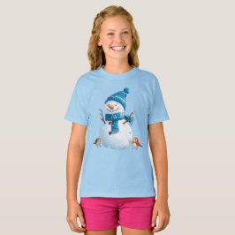 Charming Snögubbe" Winter Helgdag Kids' T-Shirt