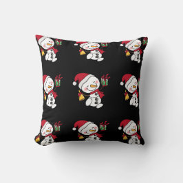 Charming Snögubbe Winter Pillow Festive Helgdag Kudde