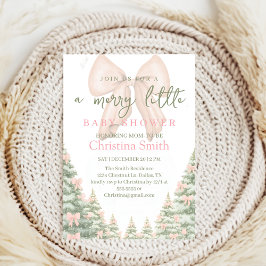 Charming Snowflake Baby Shower for Your Baby Girl Inbjudningar