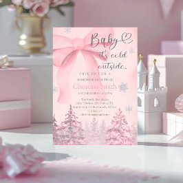 Charming Snowflake Baby Shower for Your Baby Girl Inbjudningar