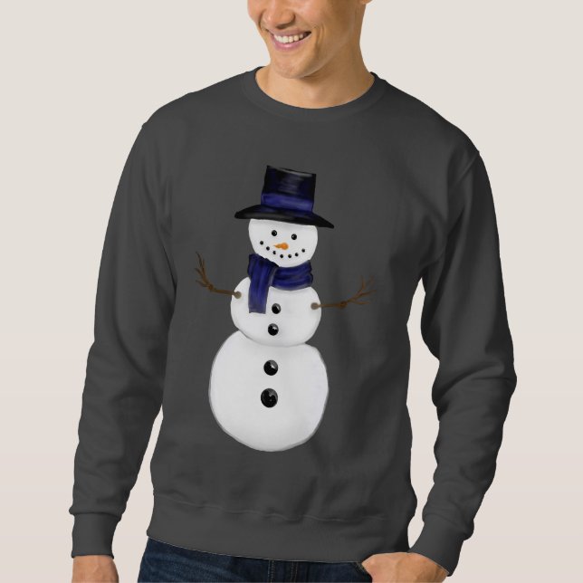 Charming Snowman Men's Dark Grey Sweatshirt (Framsida)