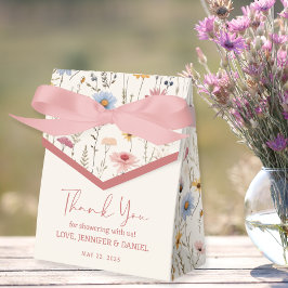 Charming Soft Pastel Boho Blommigt Baby Shower Presentaskar