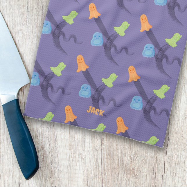 Charming spöken, anpassade kökshandduk (Charming ghosts, customizable kitchen towel
)