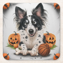 Charming Spoted Hund: Halloween Stollig med Basket