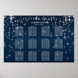Charming Star Struck Bröllop - Sittdiagram Poster