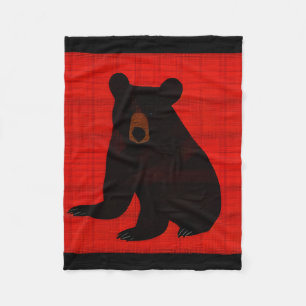 Charming Story Bok Black Bear Unge Fleecefilt