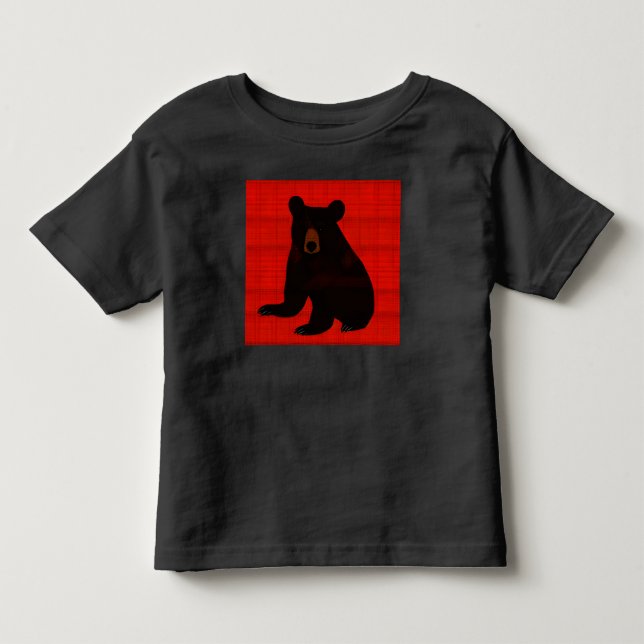 Charming Story Bok Black Bear Unge T Shirt (Framsida)