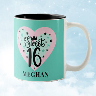 Charming Sweet 16 Personligs Gift Två-Tonad Mugg