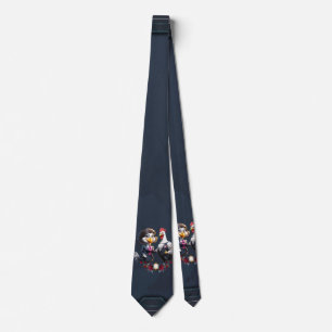 Charming tecknad kycklingpar. slips