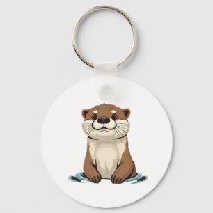 Charming Tecknad Otter Nyckelring