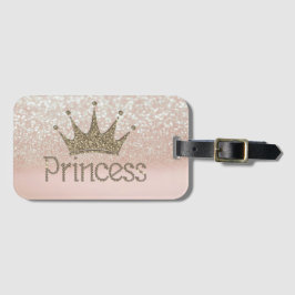 Charming Tiara, Prinsessa, Glitter Bokeh Bagagebricka