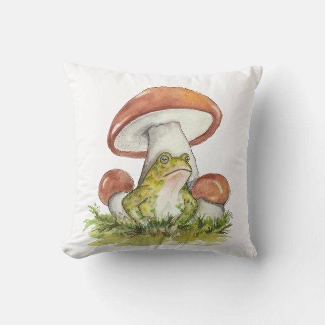 Charming Toad under Mushroom Kudde (Framsida)