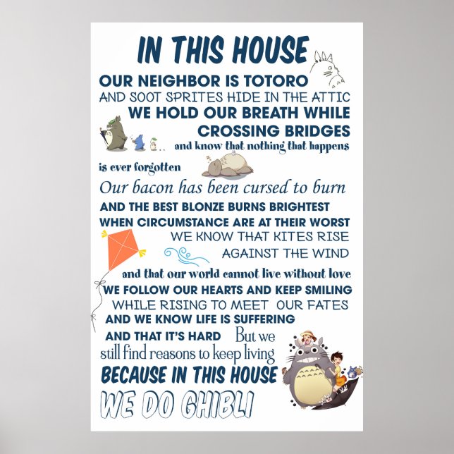 Charming Totoro Movie Poster (Framsidan)