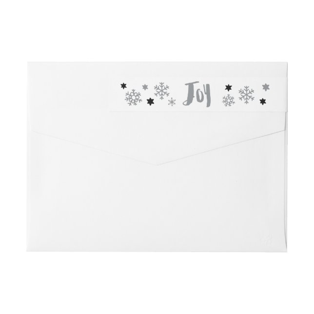 Charming Trendig Joy Silver Helgdag Etikettband (Baksidan)