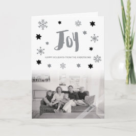 Charming Trendig Joy Silver Helgdag Photo Helgkort