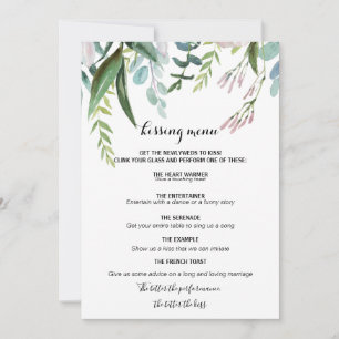 Charming Tropical Blommigt and Greenery Kissing Me