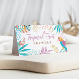 Charming Tropical Party Food Labels Kort