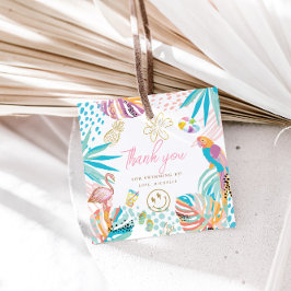 Charming Tropical Party Gåvor Etiketter