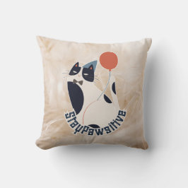 Charming Tuxedo Cat Stay Pawsitive Inspirational T Kudde