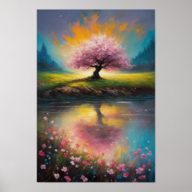 Charming Twilight, Lone Cherry Blommar Poster (Framsidan)