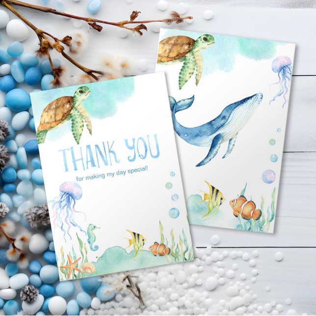 Charming under Sea Ocean Friends Tack Kort (Skapare uppladdad)