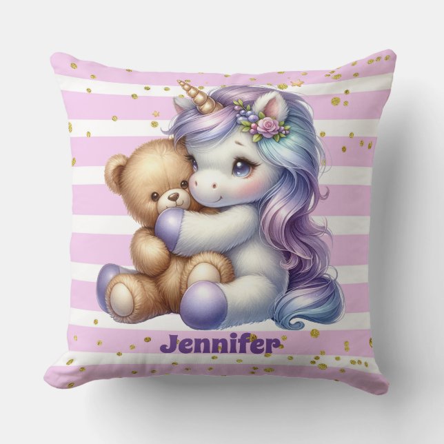 Charming Unicorn Dekorativ kudde (Framsida)