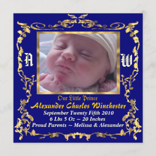 Charming & Unik Baby Birth Notification Meddelande