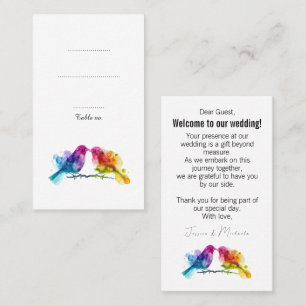 Charming unik Rainbow Lovebird Placeringskort