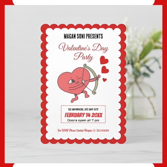 Charming Valentindagen Party | Hjärta och Ro Inbjudningar (Skapare uppladdad)
