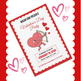Charming Valentindagen Party | Hjärta och Ro Inbjudningar